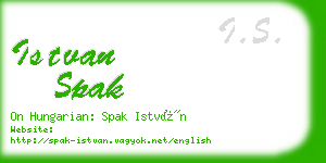 istvan spak business card